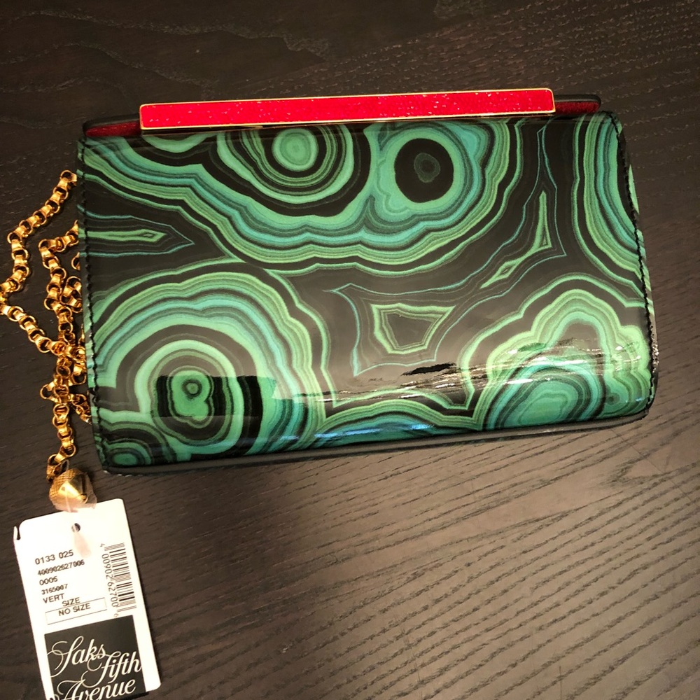 Christian louboutin Vanite clutch malachite